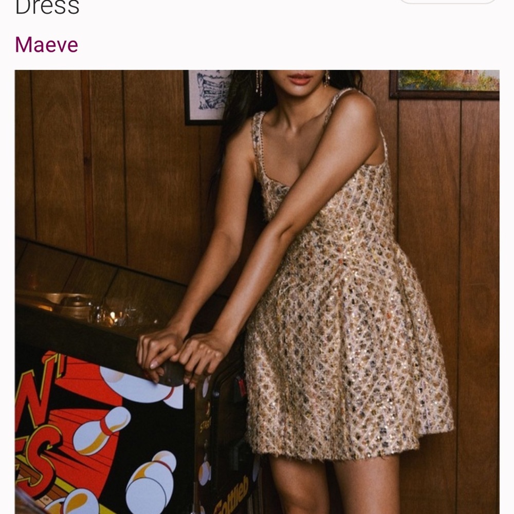 Maeve Gold Sequin Dress